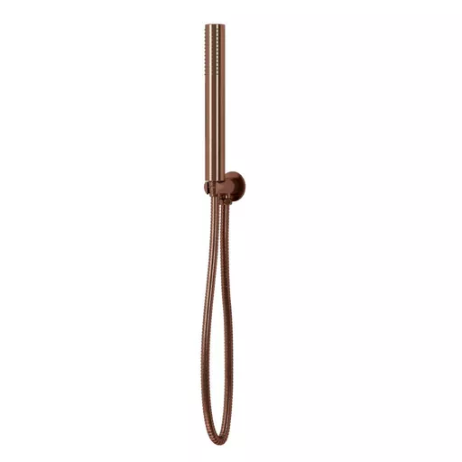 Round Outlet Elbow with Bracket, Handset & Hose - Brushed Bronze