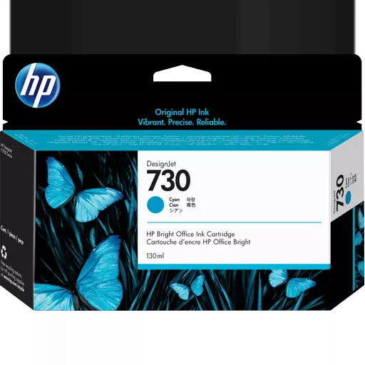 HP P2V62A/730 Ink cartridge cyan 130ml for HP DesignJet T 1600/1700/940