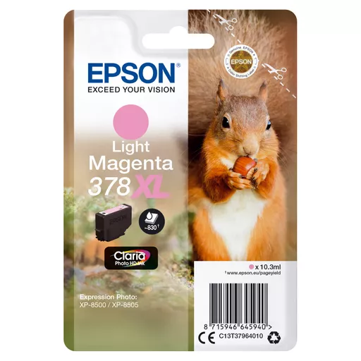 Epson C13T37964010/378XL Ink cartridge light magenta high-capacity, 830 pages 10,3ml for Epson XP 8000