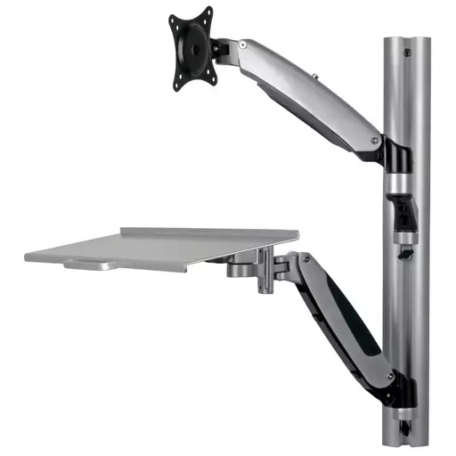 Tripp Lite WWSS1327RWTC Adjustable-Height Wall-Mount Sit-Stand Workstation, Single-Display