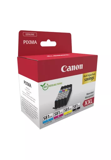 Canon 1998C006/CLI-581XXL Ink cartridge multi pack Bk,C,M,Y extra High-Capacity Blister with security Pack=4 for Canon Pixma TS 6150/8150