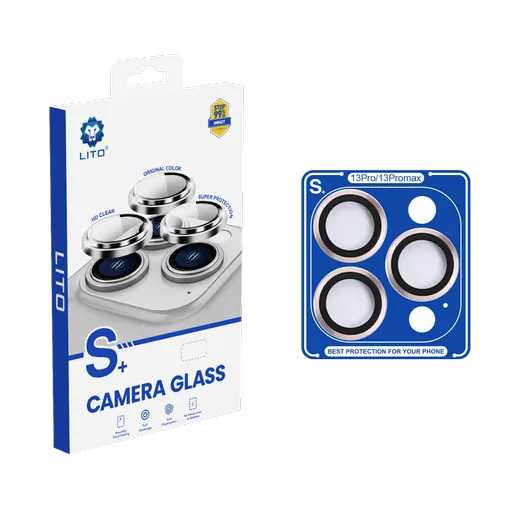 Lito - Camera Ring Glass & Easy Install Applicator for iPhone 13 Pro & iPhone 13 Pro Max - Gold