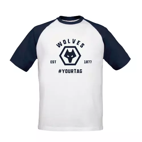 Wolves Vintage Hashtag Baseball T-Shirt