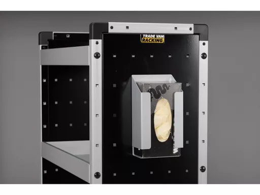 Glove Box Holder for Trade Van Racking Side Panel