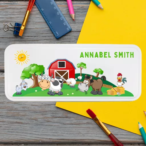Farm Scene Pencil Tin