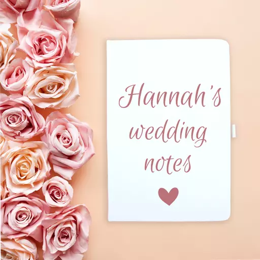 Notebook Heart Wedding Notes