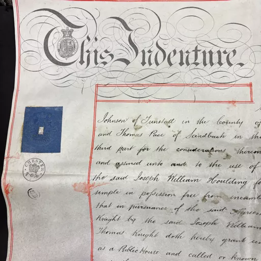 Genuine Victorian Hand Written Indenture