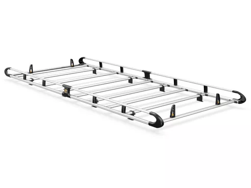 Volkswagen Crafter 2006-2017 L2, H1 Twin Rear Doors - ULTI Rack+ (Aluminium) - 8 Bar Roof Rack