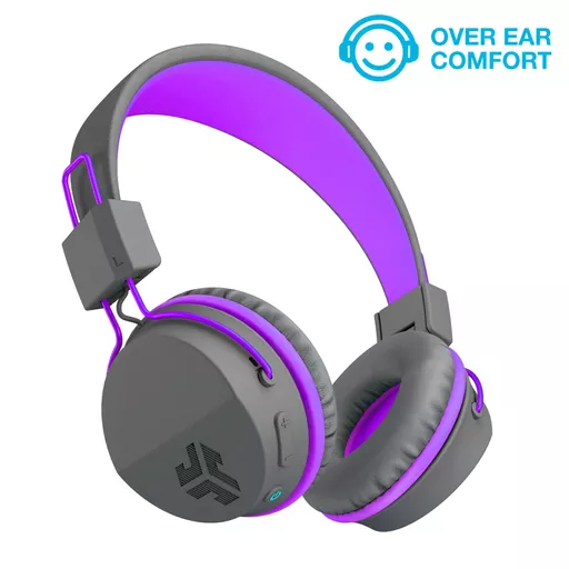 JLab JBuddies Kids Wireless Headphones - Grey/ Purple