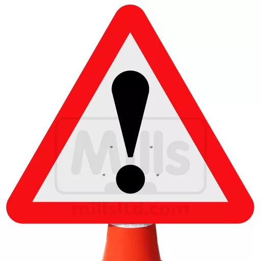 Mills Exclamation Mark Other Danger Ahead Cone Sign 750mm
