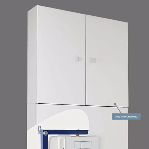 Oslo wide wall cupboard 690x165x500 White