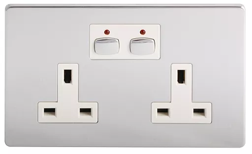 EnerGenie MIHO022 socket-outlet Chrome, White