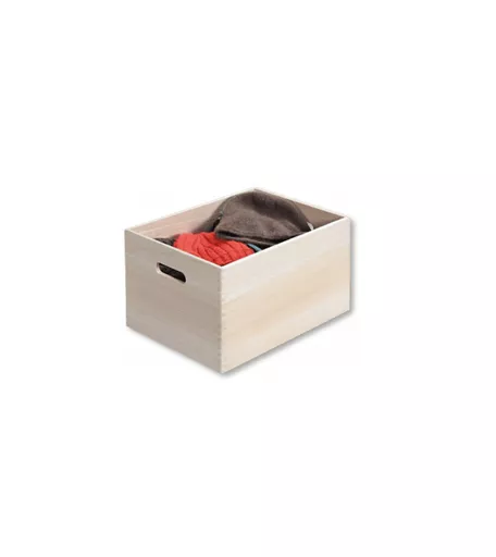 Paulownia Wood Crate - 390mm x 290mm x 230mm