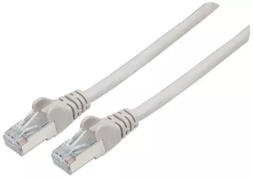 Intellinet Network Patch Cable, Cat6, 1m, Grey, Copper, S/FTP, LSOH / LSZH, PVC, RJ45, Gold Plated Contacts, Snagless, Booted, Lifetime Warranty, Polybag