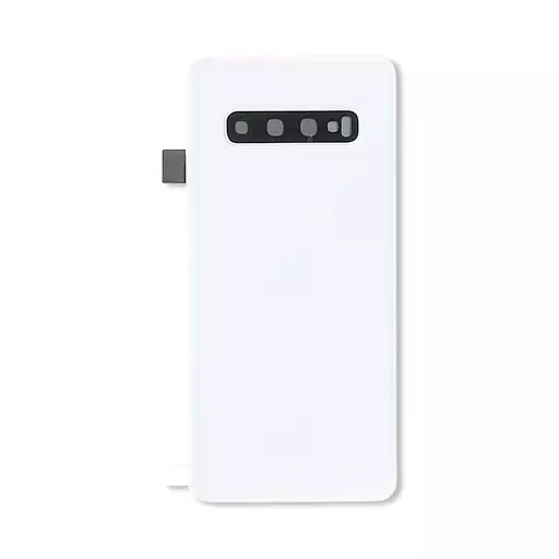 Back Cover w/ Camera Lens (Service Pack) (Prism White) - For Galaxy S10 (G973)
