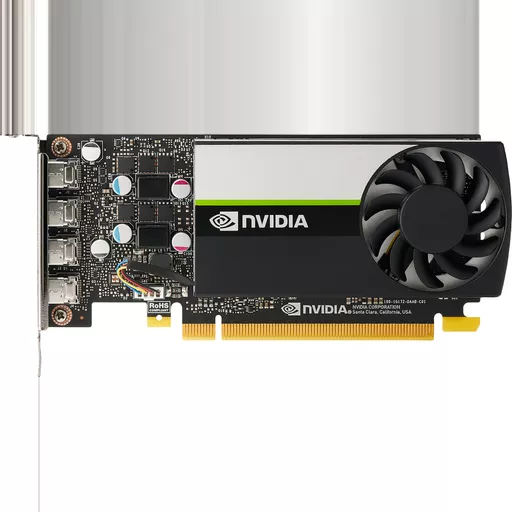 HP NVIDIA GFX T1000, 8 GB, GDDR6, 128-bit, 896 CUDA Cores, PCI Express 3.0 x 16, 4xMini DisplayPort, 50 W