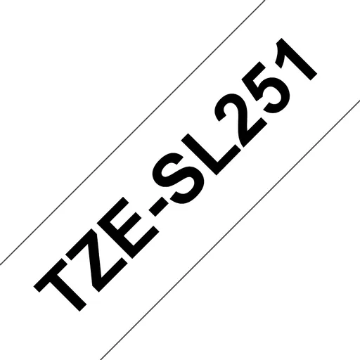 Brother TZESL251 label-making tape Black on white