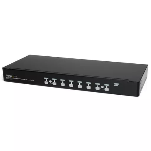 StarTech.com 8 Port 1U Rackmount USB KVM Switch Kit with OSD and Cables