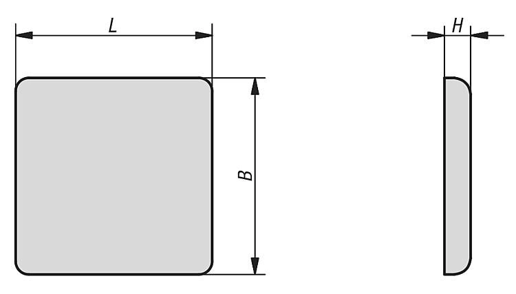 End Cap. 60x30x3mm. 6mm Slot Width. Plastic.