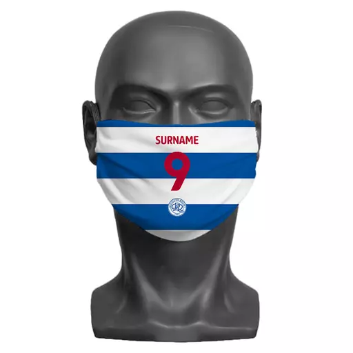 Queens Park Rangers FC Back of Shirt Adult Face Mask (Medium)