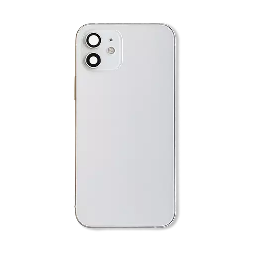 Back Housing With Internal Parts (White) (No Logo) - For iPhone 12