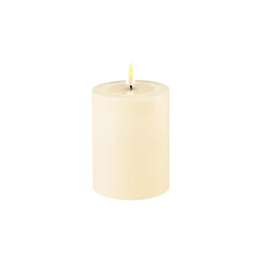 LED Pillar Candle 7.5x10cm - Ivory