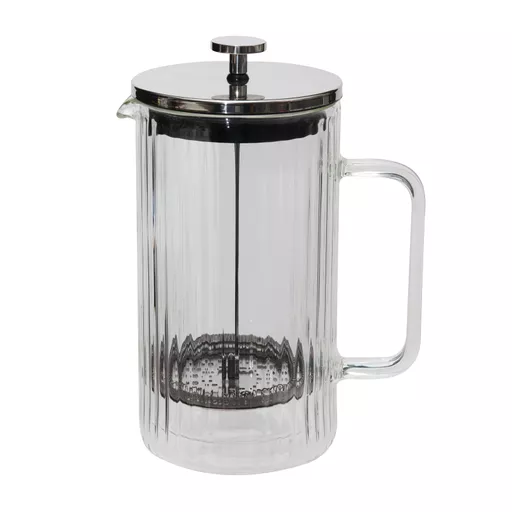 1000ml Ribbed Glass Cafetiere