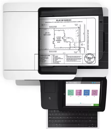 HP LaserJet Enterprise Flow MFP M528z, Print, copy, scan, fax, Front-facing USB printing; Scan to email; Two-sided printing; Two-sided scanning