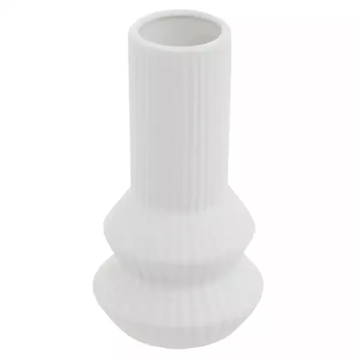 -Textured Vase, Vernice, Matt White