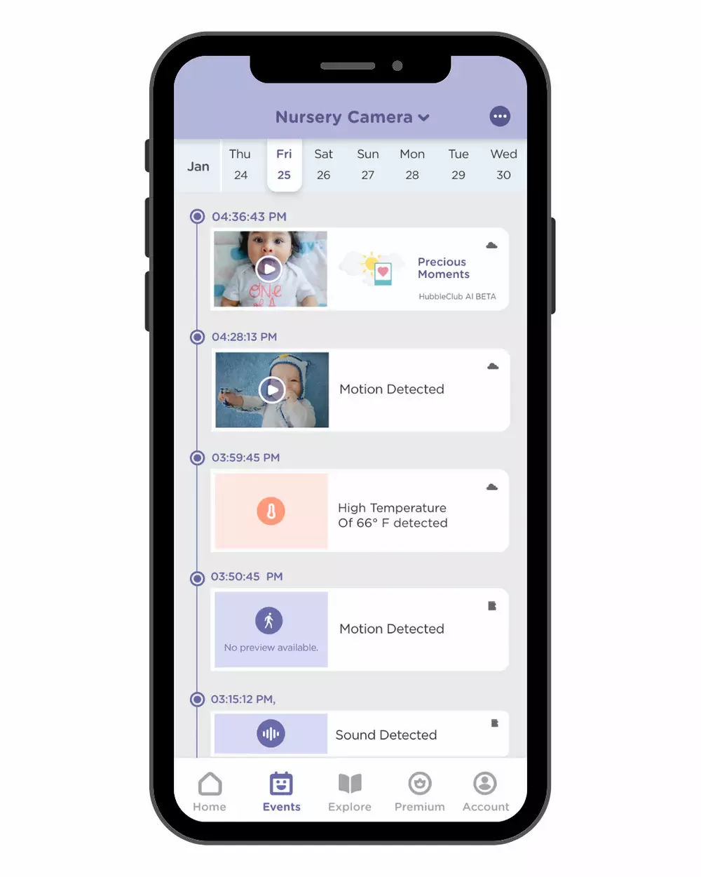 Precious moments app screen