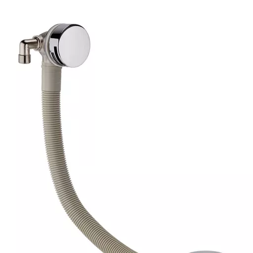 Bath push button waste with overflow filler - Chrome