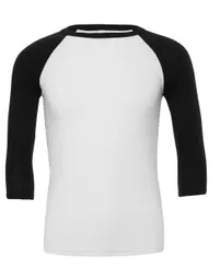 Canvas Unisex 3/4 Sleeve Baseball Tee