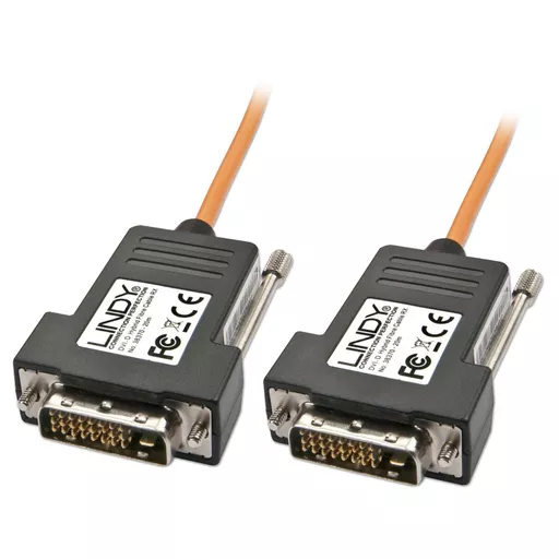 Lindy 38378 DVI cable 100 m DVI-D Black, Orange