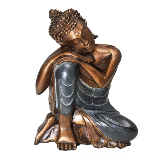 Resin Buddha with Head on Knee