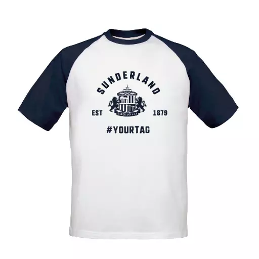 Sunderland AFC Vintage Hashtag Baseball T-Shirt