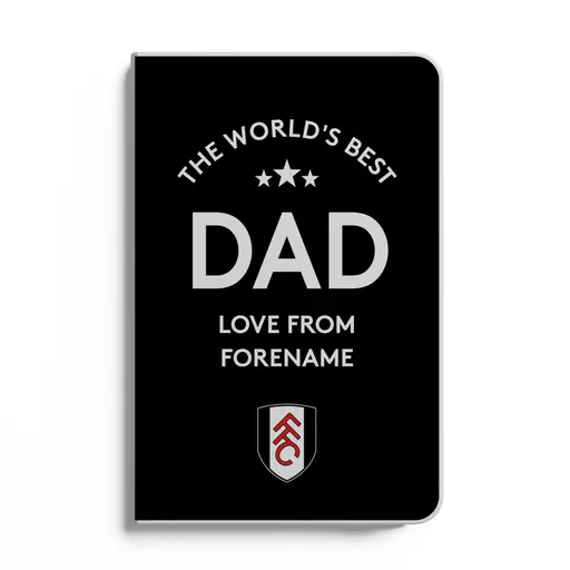 Fulham FC World's Best Dad A5 White Lined Notebook
