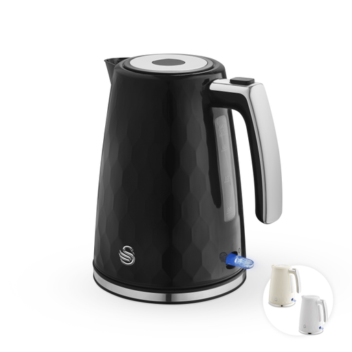 Swan Black Hexton 1.7L 3Kw Jug Kettle