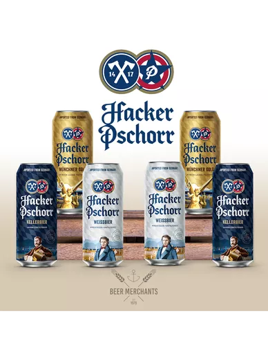 Hacker-Pschorr Can Mixed Case