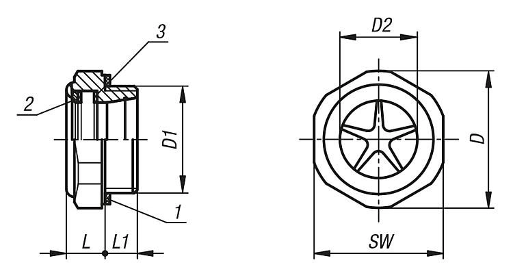 Oil Sight Level Glass. 1/2