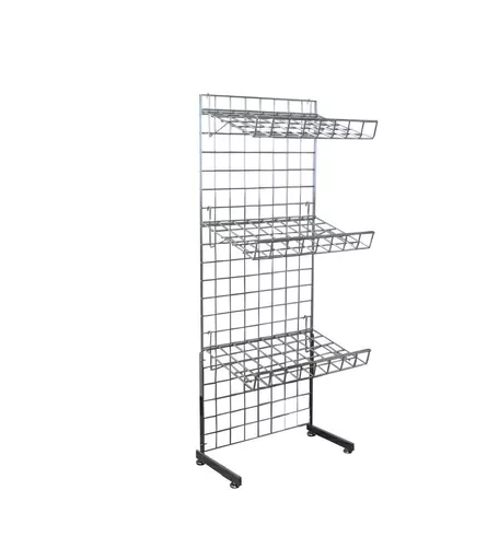 5ft Gridwall 3 x Sloping Shelf 'L' Legs Display