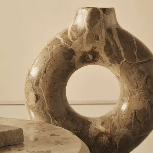 Marble Vase, Santino, Chocolate