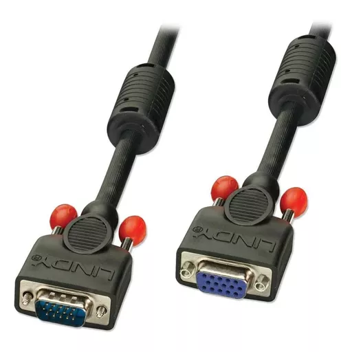 Lindy 0.25m Premium SVGA Monitor Extension Cable, Black