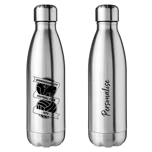 Birmingham City FC Crest Silver Insulated Water Bottle