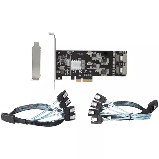 StarTech.com 8 Port SATA PCIe Card - PCI Express 6Gbps SATA Expansion Adapter Card with 4 Host Controllers - SATA PCIe Controller Card - PCI-e x4 Gen 2 to SATA III - SATA HDD/SSD