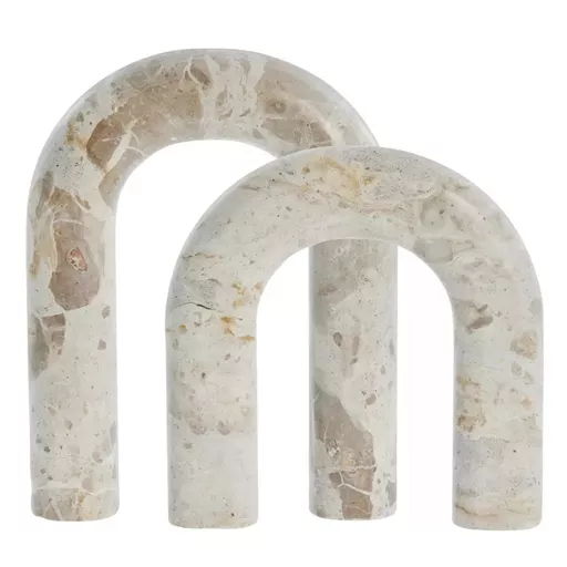 *Marble Decoration, Evelina, Linen, Set of 2