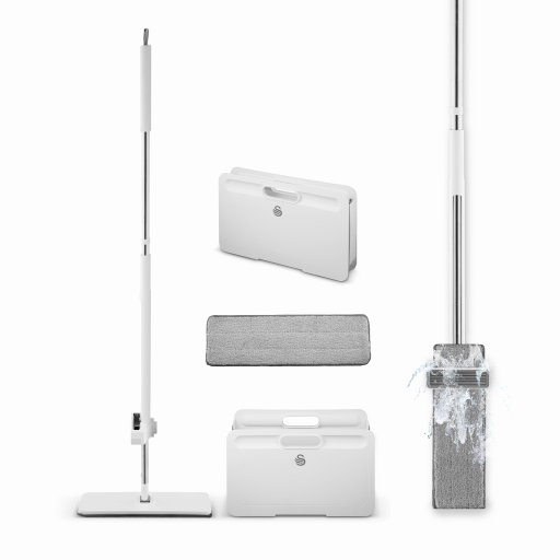 Swan White Elevate Flat Mop And Bucket