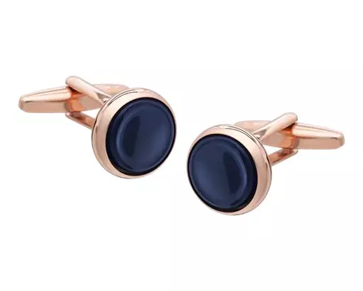 Rose Gold & Blue Sodalite Cufflinks