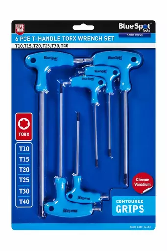 6 PCE T-Handle Torx Wrench Set (T10-T40)