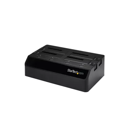 StarTech.com 4-Bay USB 3.0 to SATA Hard Drive Docking Station, USB Hard Drive Dock, External 2.5/3.5" SATA III SSD/HDD Docking Station, Hot-Swap Hard Drive Bay, Top-Loading