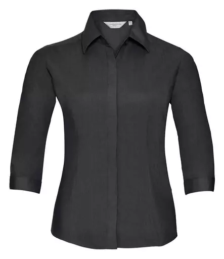 Russell Collection Ladies 3/4 Sleeve Fitted Poplin Shirt